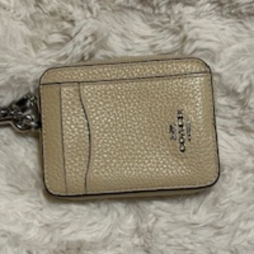 Coach Leather Zip Card Wallet